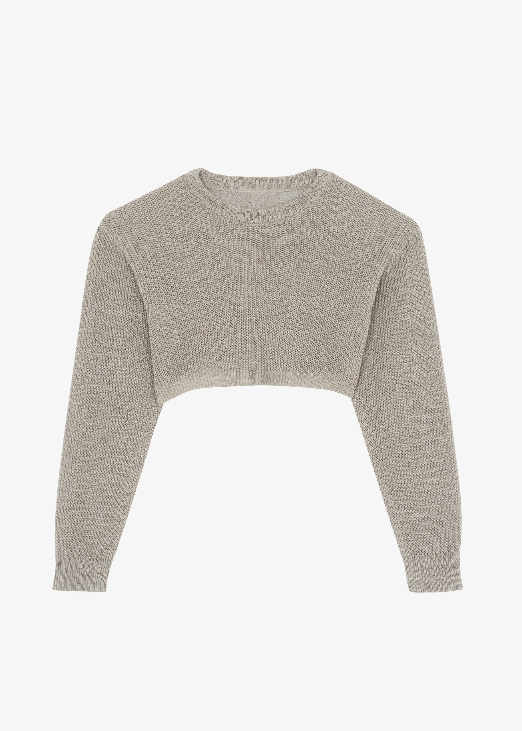 The Frankie Shop Abi Cropped Knit Top Khaki Discount