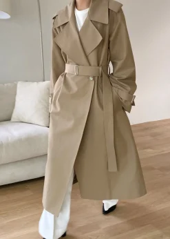 The Frankie Shop Abril Trench Sand Online