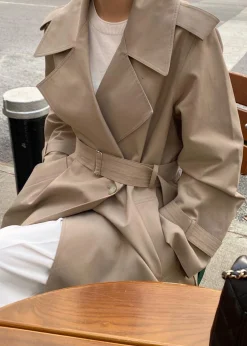 The Frankie Shop Abril Trench Sand Online