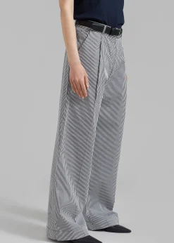The Frankie Shop Addison Pants Black Stripe New