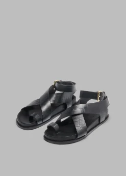The Frankie Shop A.Emery Jalen Sandal Black Croc Outlet
