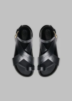 The Frankie Shop A.Emery Jalen Sandal Black Croc Outlet