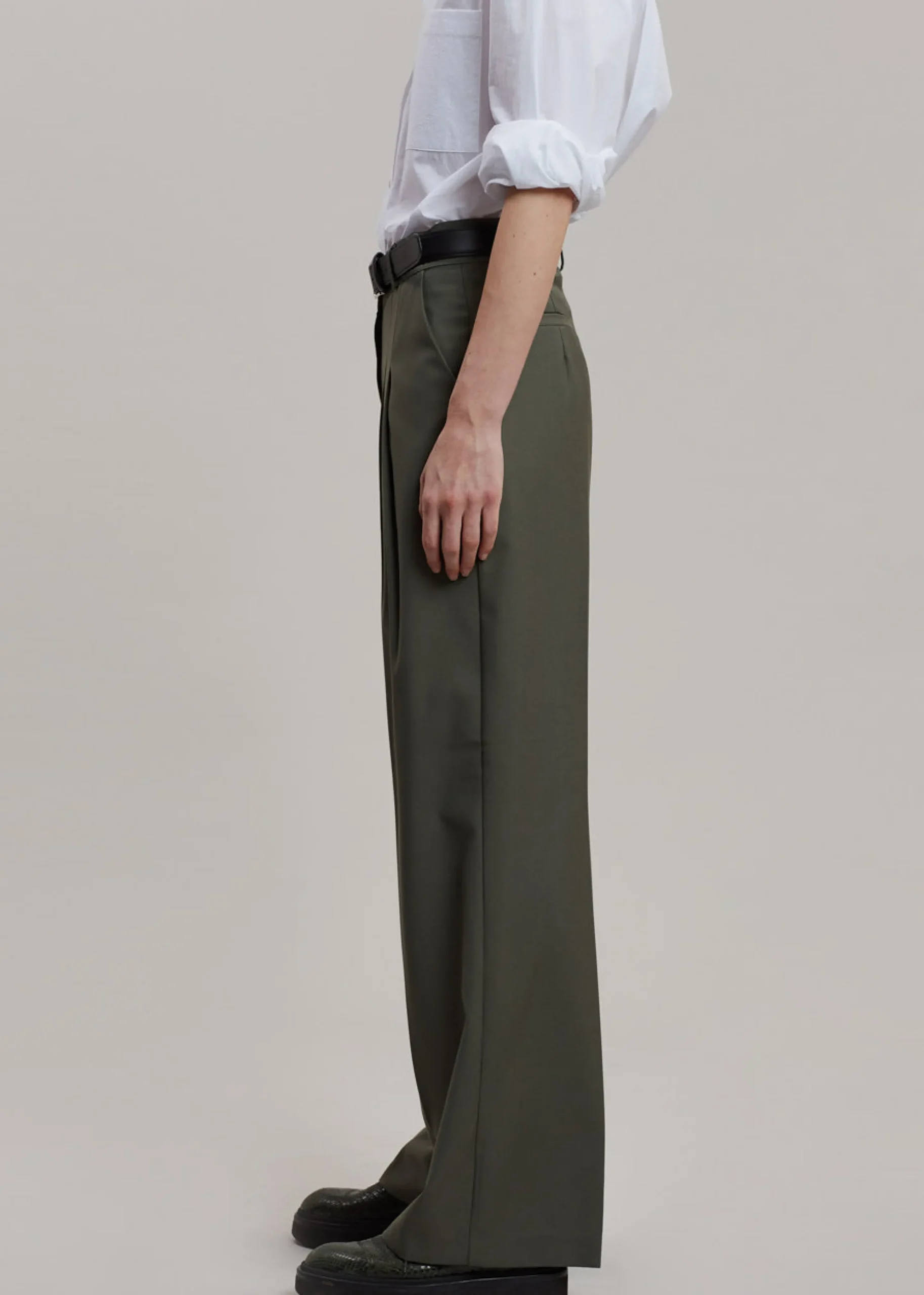 The Frankie Shop Ainsley Pants Olive Discount