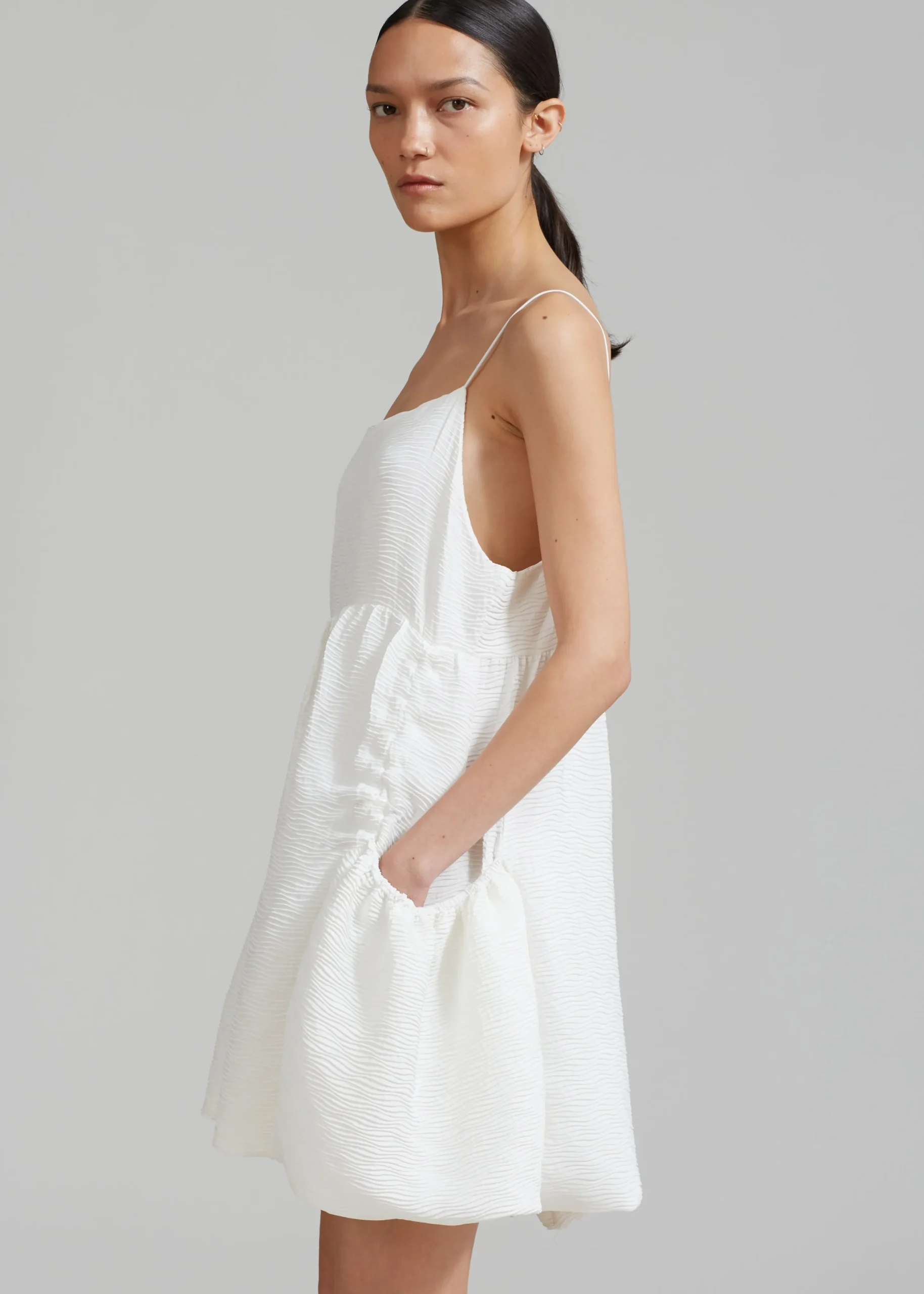 The Frankie Shop Alisa Pocket Mini Dress White Sale