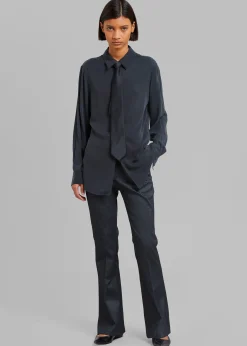 The Frankie Shop Alix Bootcut Pant Lurex Grey Clearance