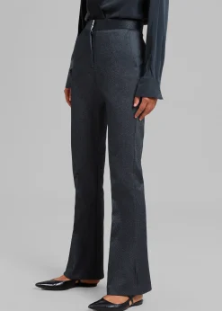 The Frankie Shop Alix Bootcut Pant Lurex Grey Clearance