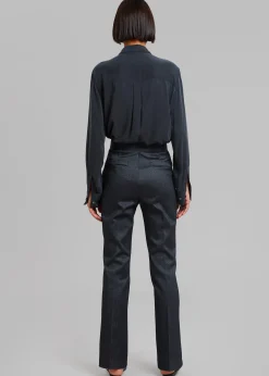 The Frankie Shop Alix Bootcut Pant Lurex Grey Clearance