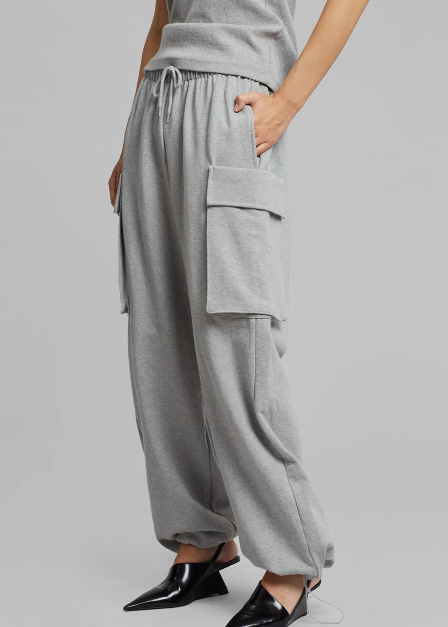 The Frankie Shop Aliz Cargo Sweatpants Grey Sale
