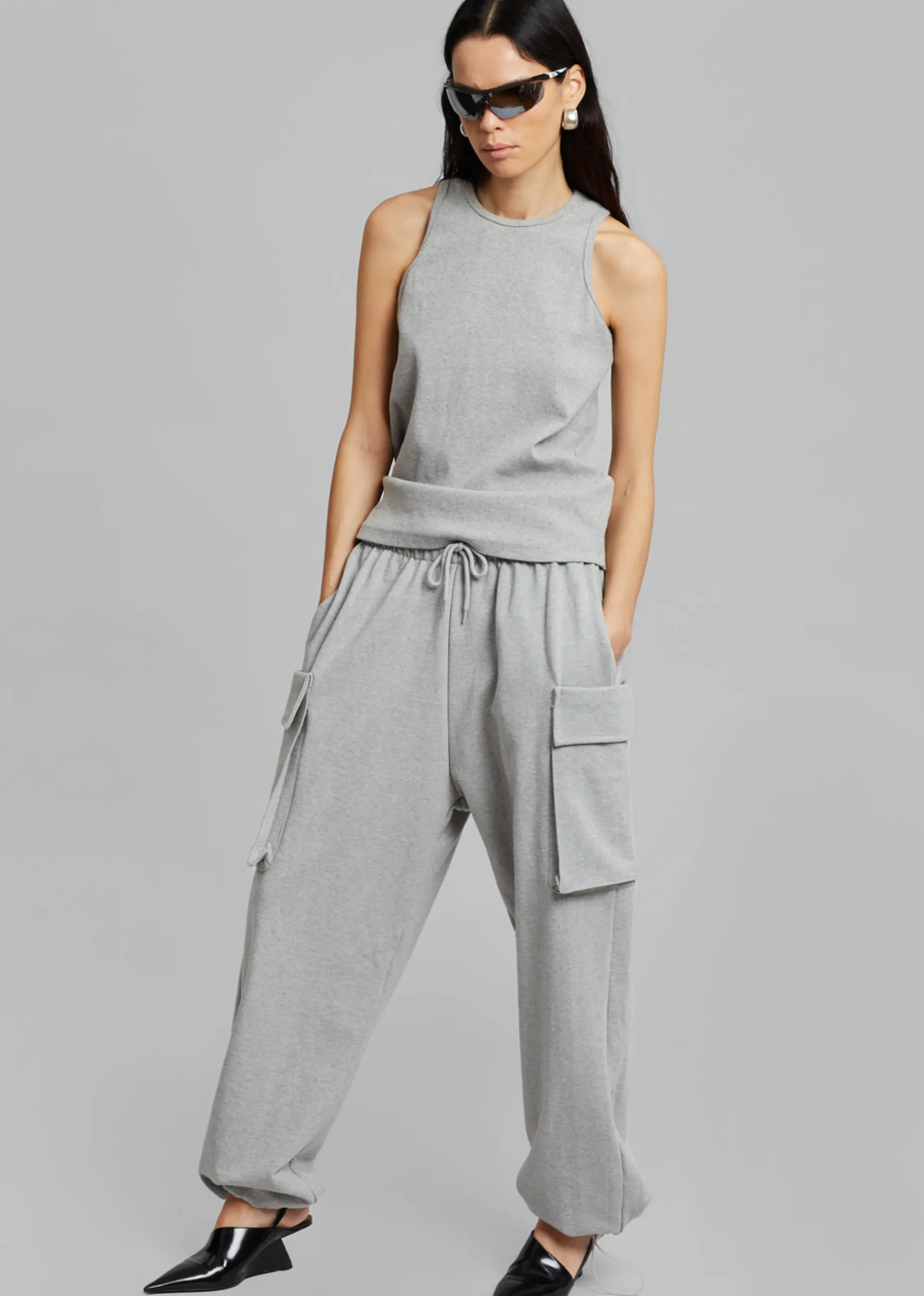 The Frankie Shop Aliz Cargo Sweatpants Grey Sale