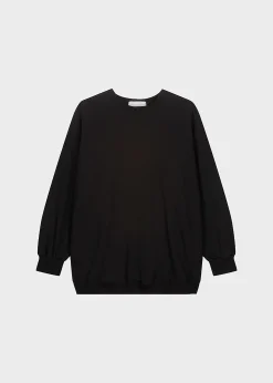 The Frankie Shop Aliz Open Back Sweatshirt Black Clearance