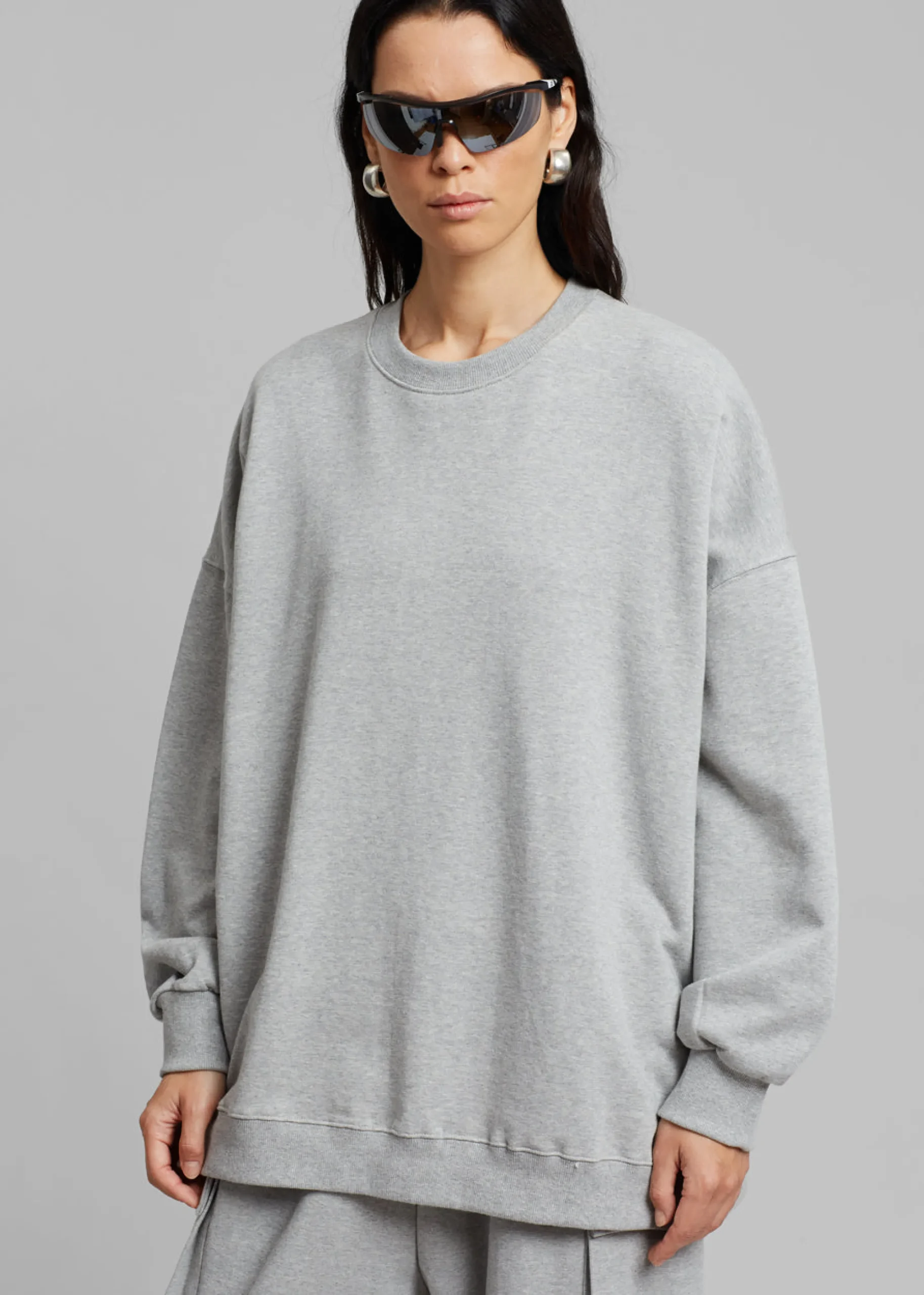 The Frankie Shop Aliz Open Back Sweatshirt Grey Best