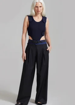 The Frankie Shop Andie Contrast Pants Black Clearance