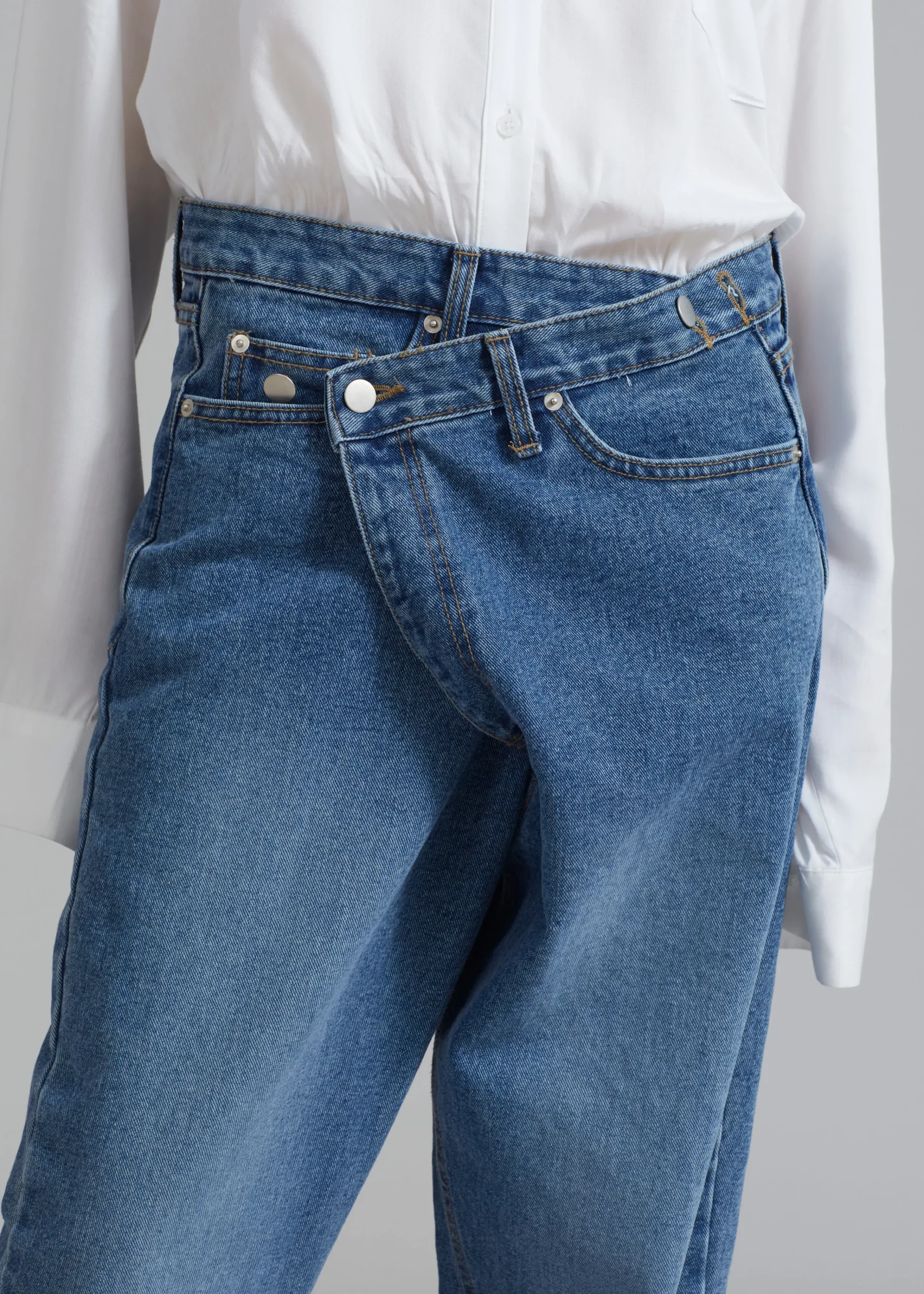 The Frankie Shop Andrea Denim Pants Medium Wash Discount