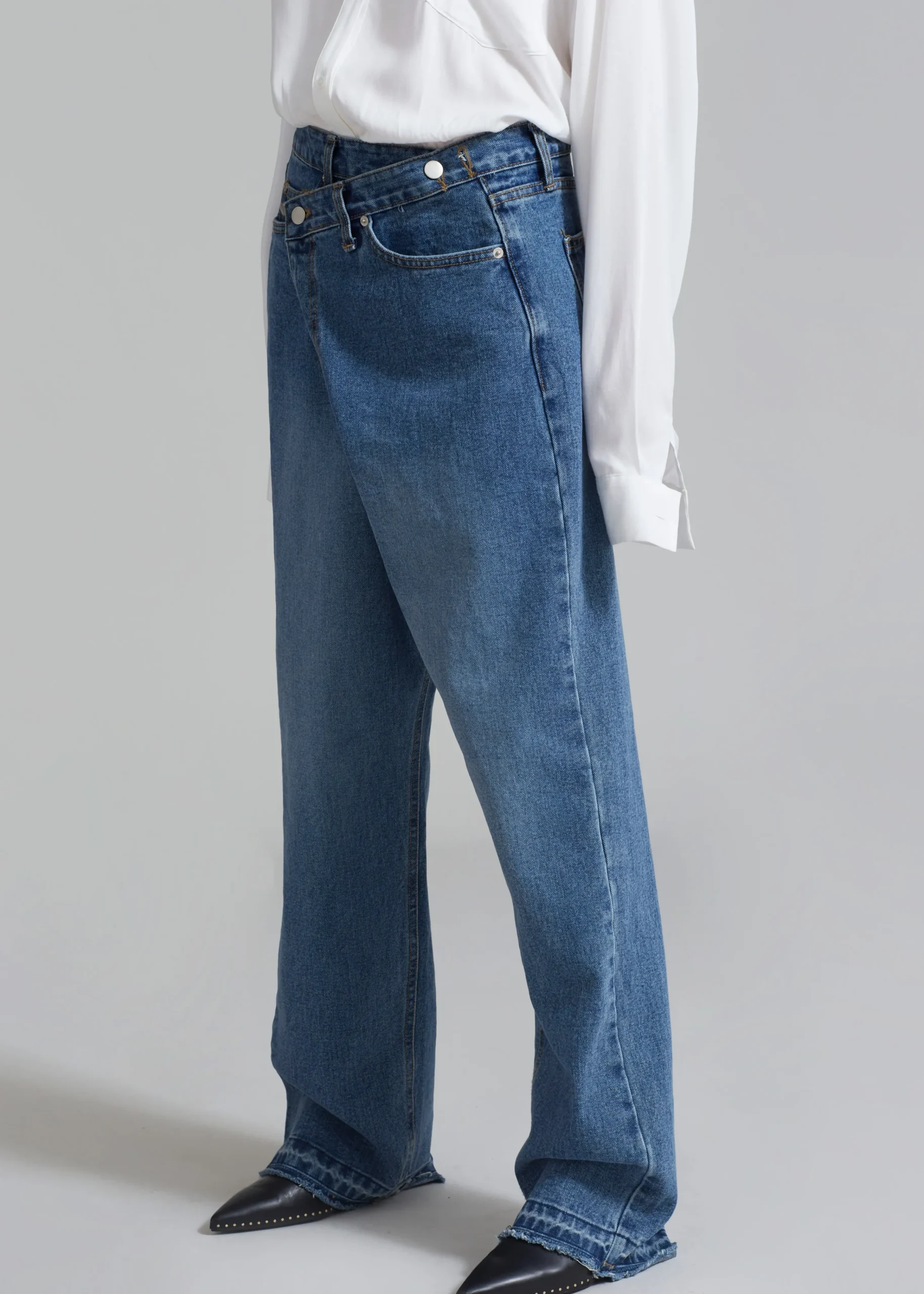 The Frankie Shop Andrea Denim Pants Medium Wash Discount