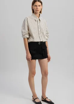 The Frankie Shop Anette Striped Shirt Cream Online