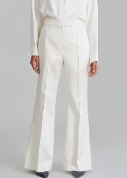 The Frankie Shop Angelica Flare Pants Ivory