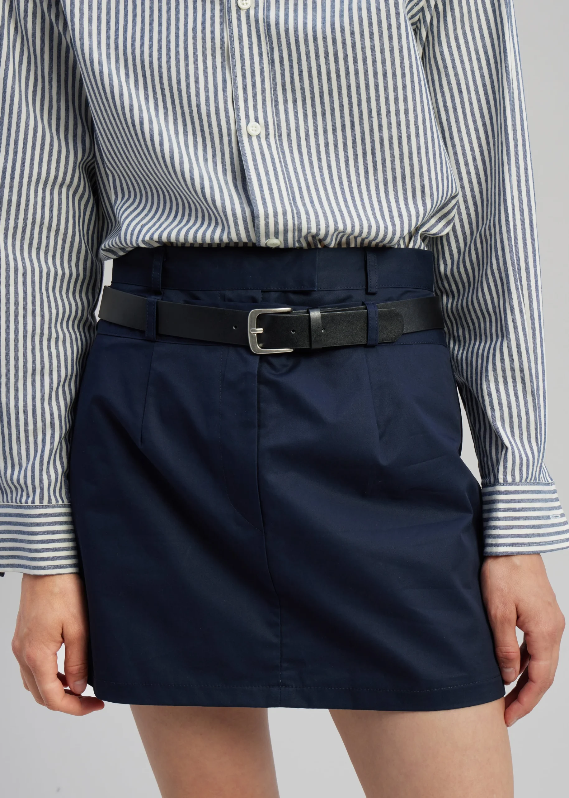 The Frankie Shop Anita Mini Skirt Navy Best