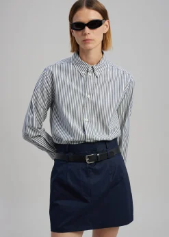 The Frankie Shop Anita Mini Skirt Navy Best
