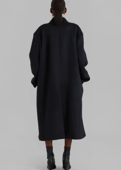 The Frankie Shop Anya Oversized Coat Black
