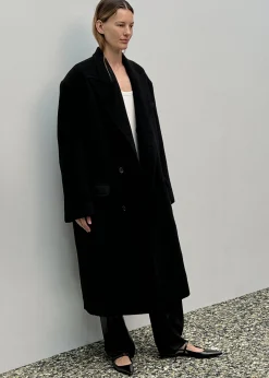 The Frankie Shop Anya Oversized Coat Black