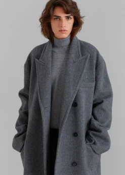 The Frankie Shop Anya Oversized Coat Charcoal