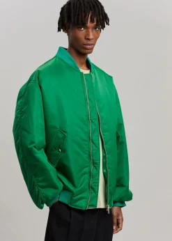 The Frankie Shop Astra Bomber Jacket Kelly Green Clearance