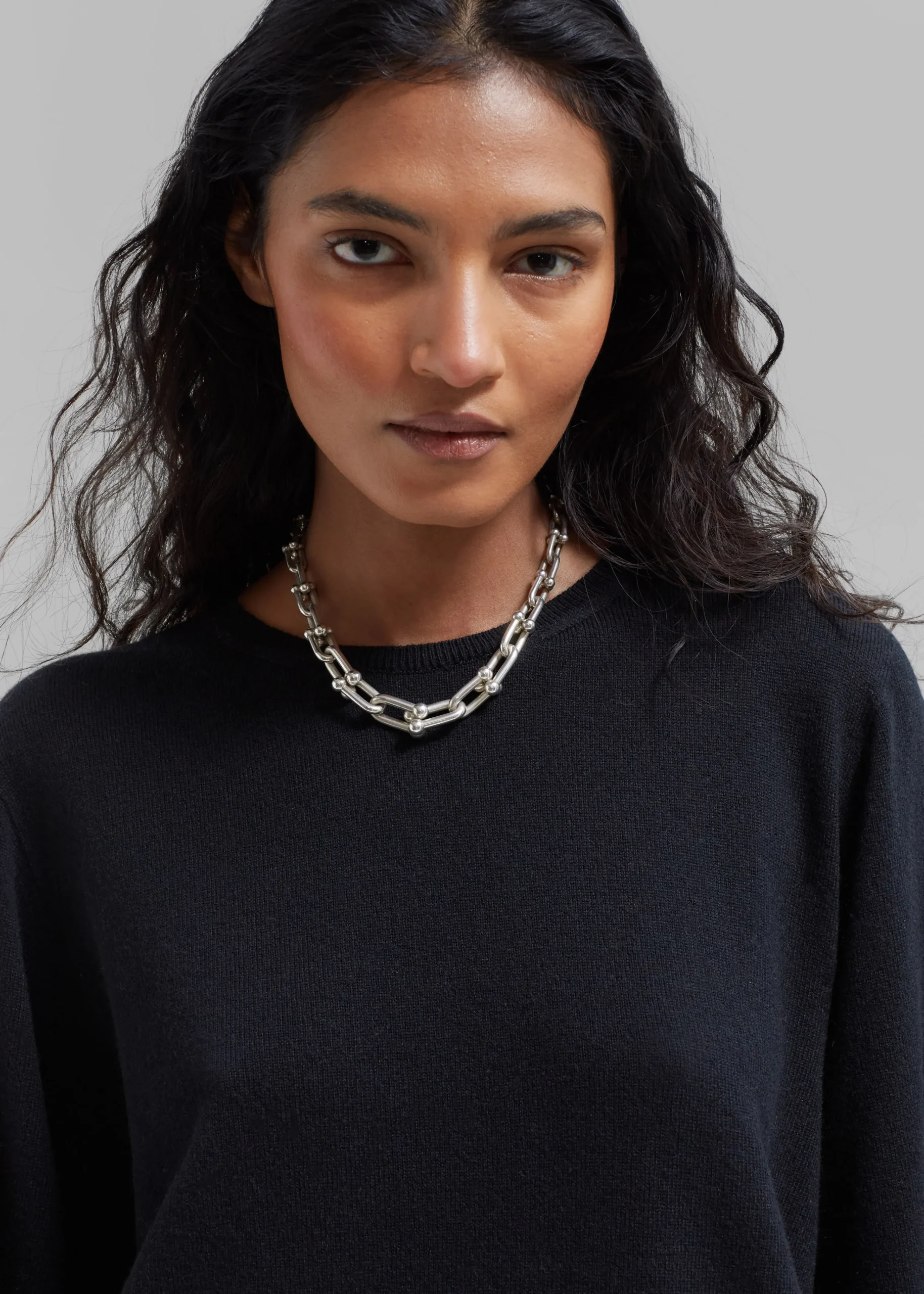The Frankie Shop Bangor Roundneck Knit Top Black