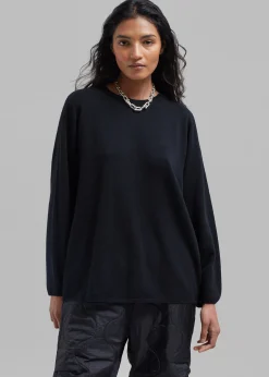 The Frankie Shop Bangor Roundneck Knit Top Black