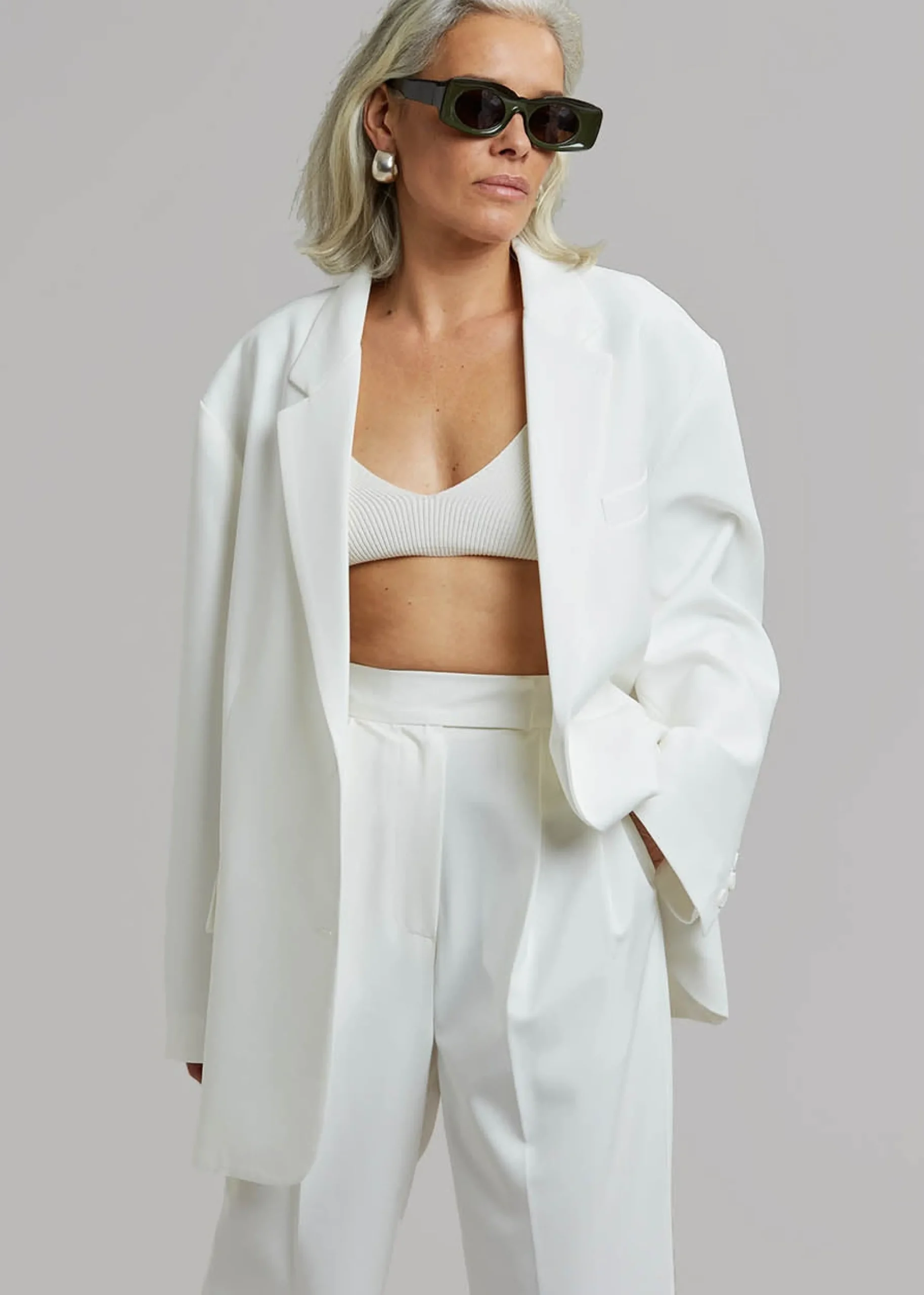 The Frankie Shop Bea Blazer White Sale