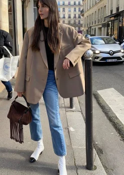 The Frankie Shop Bea Blazer Latte New