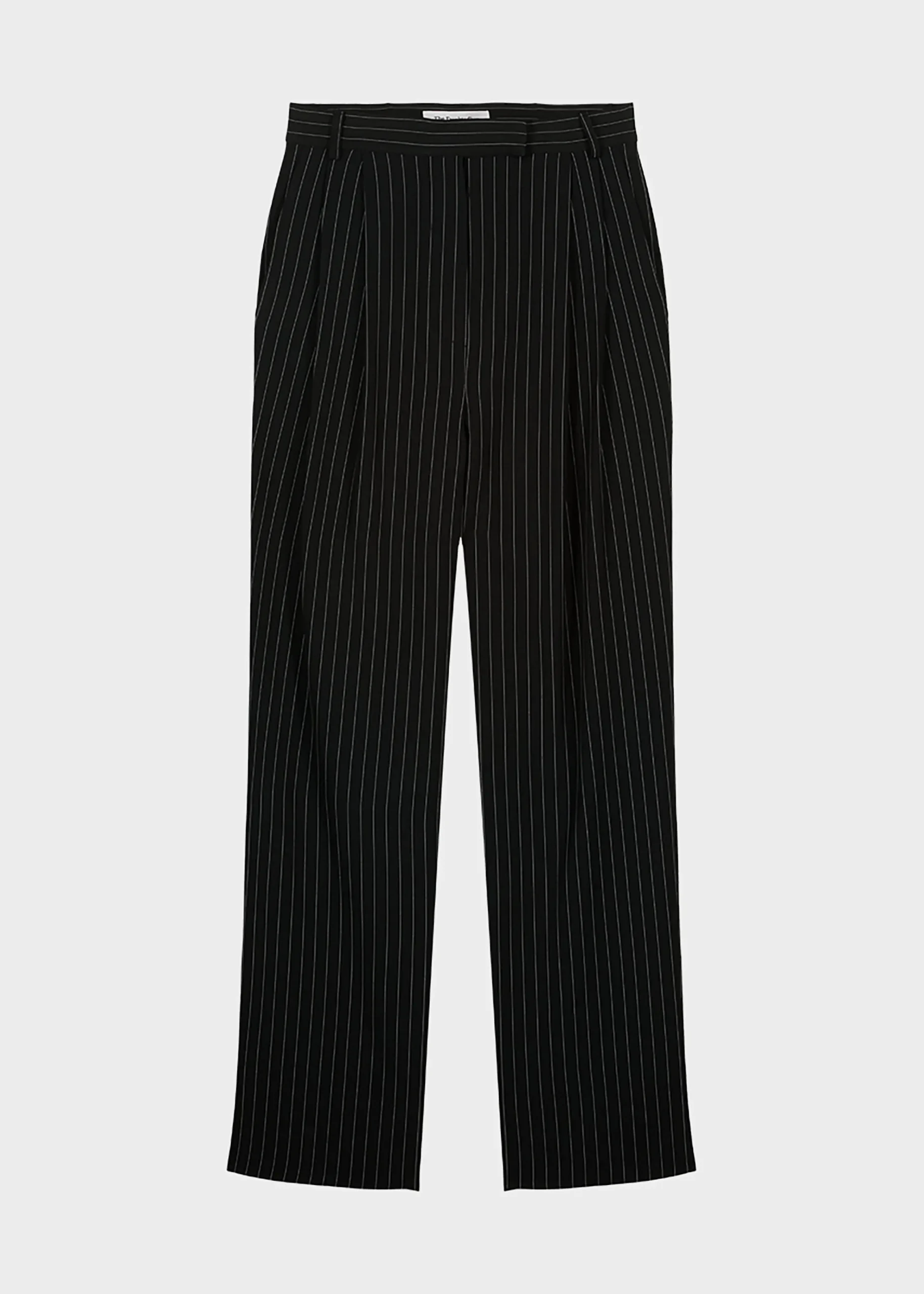 The Frankie Shop Bea Fluid Pinstripe Suit Pants Black/White Hot
