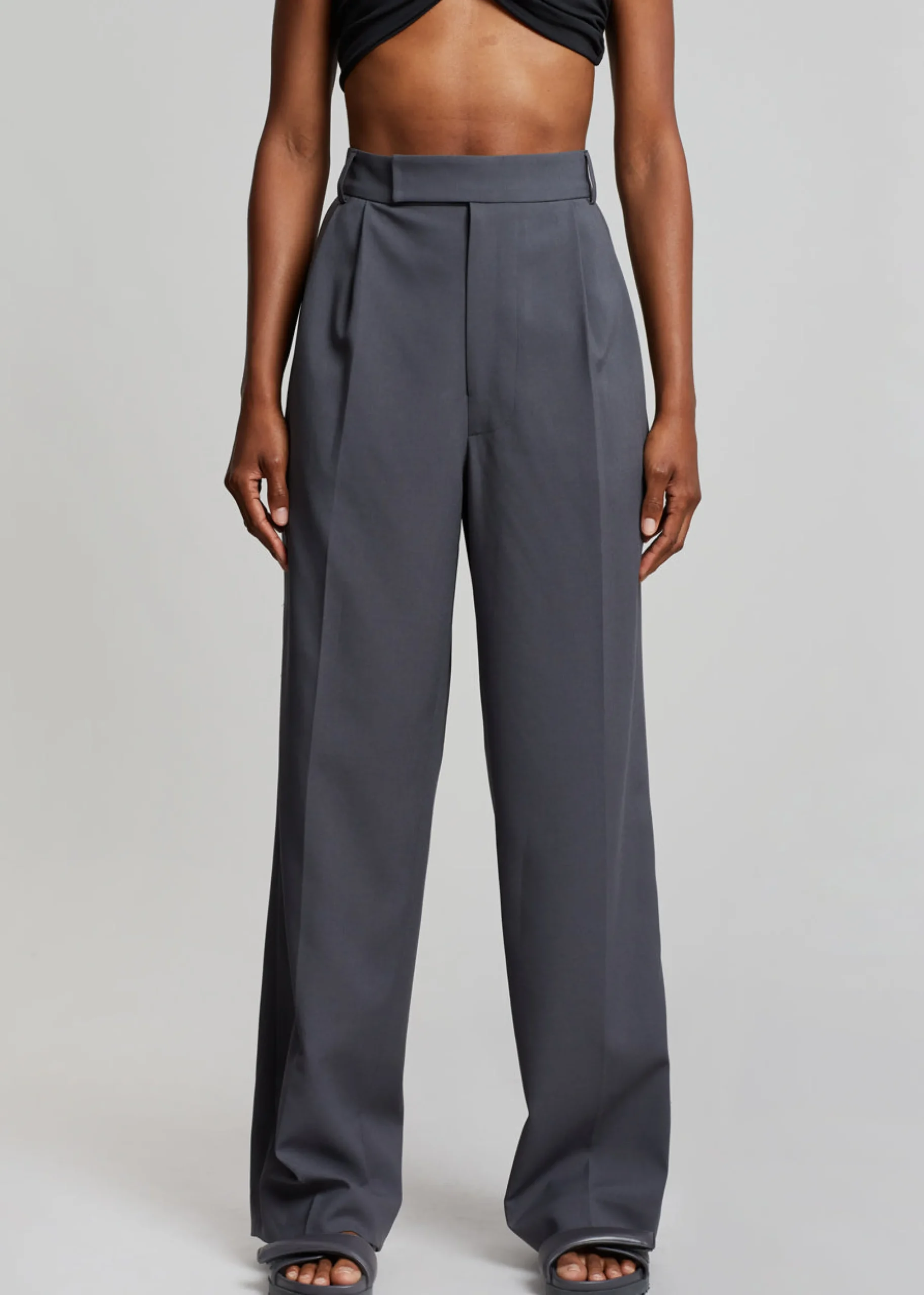 The Frankie Shop Bea Suit Pants Charcoal Hot