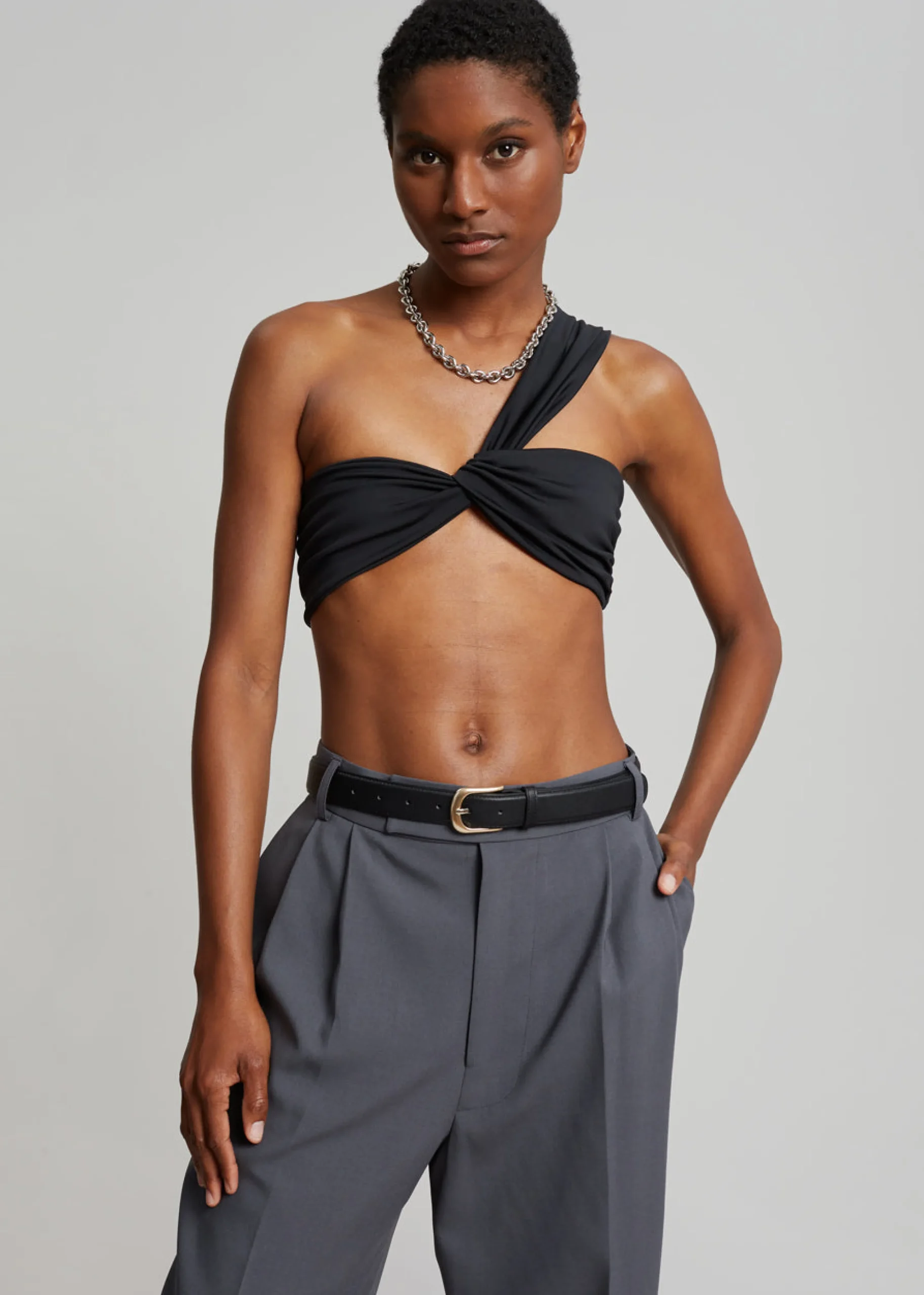 The Frankie Shop Bea Suit Pants Charcoal Hot