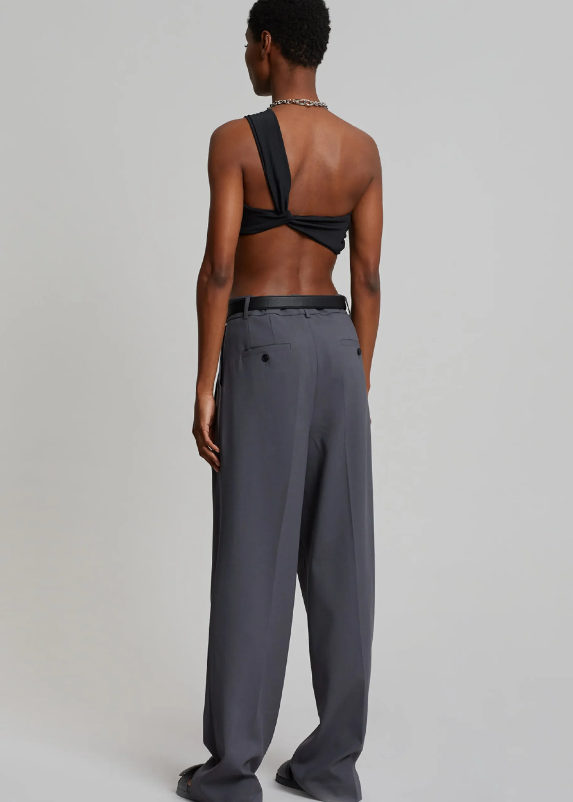 The Frankie Shop Bea Suit Pants Charcoal Hot
