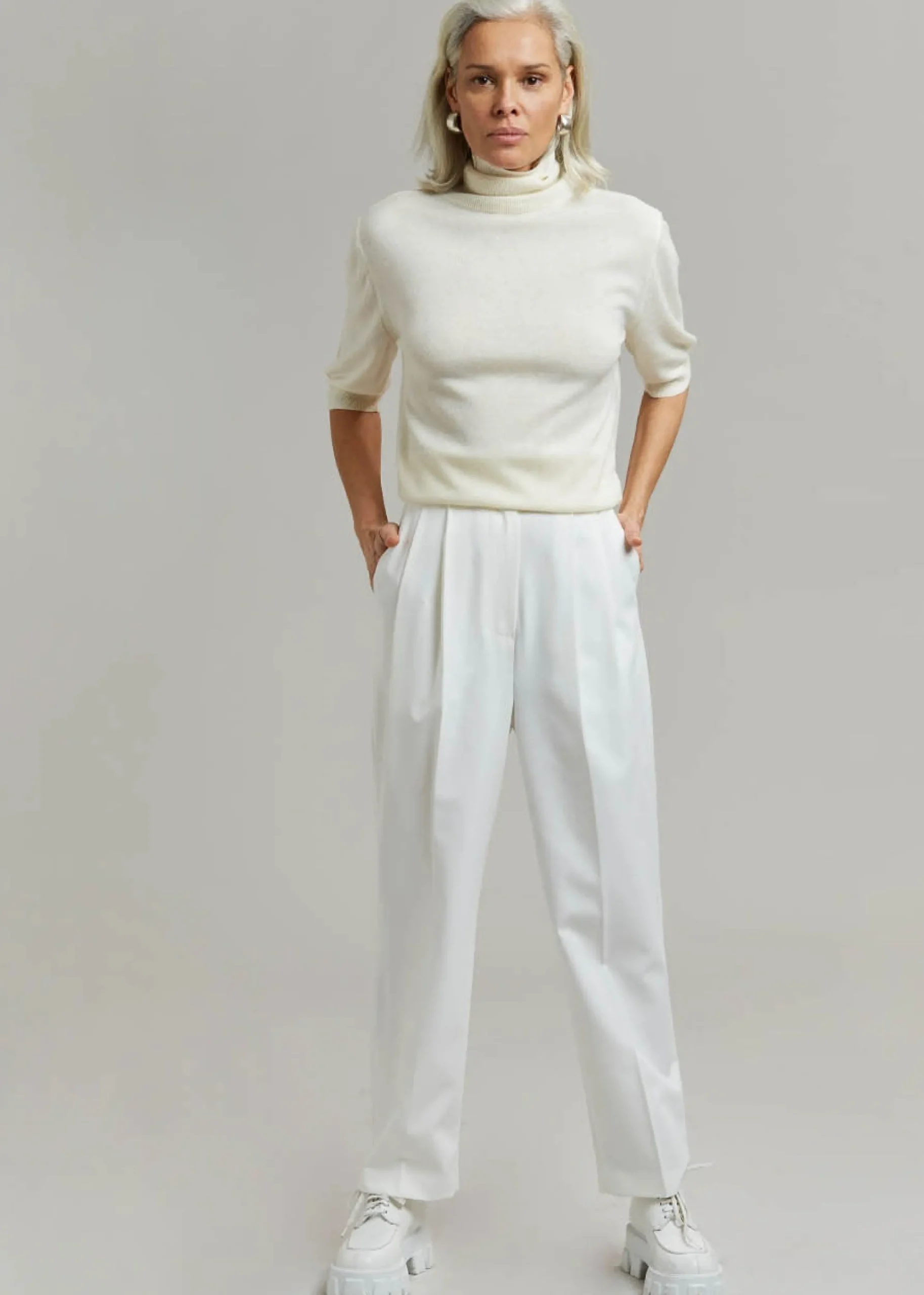 The Frankie Shop Bea Suit Pants White