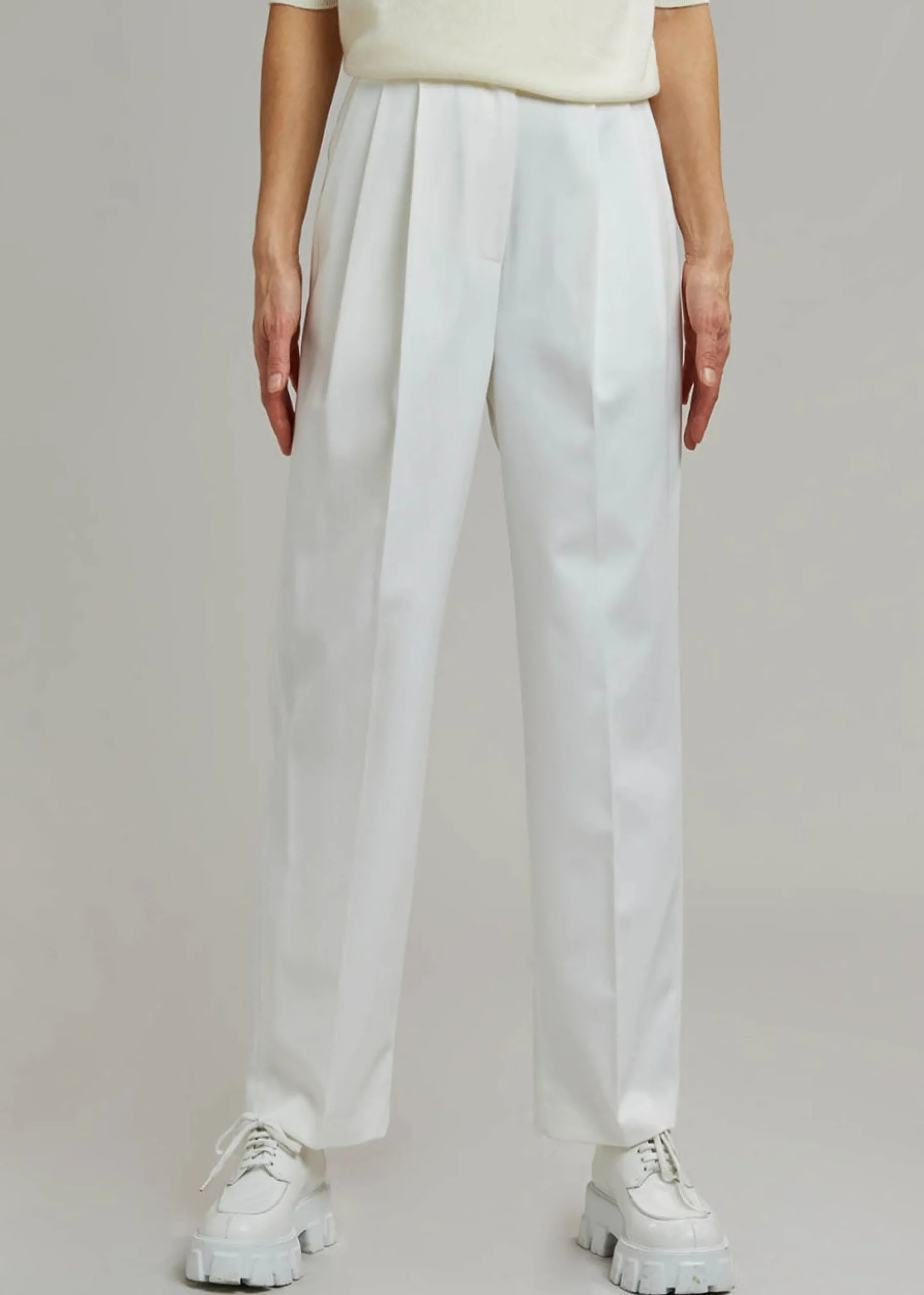 The Frankie Shop Bea Suit Pants White