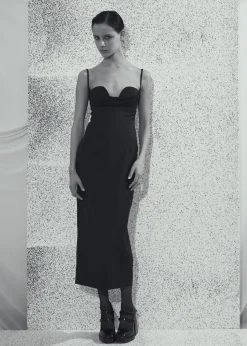 The Frankie Shop Beare Park Cowl Neck Pencil Dress Black Outlet