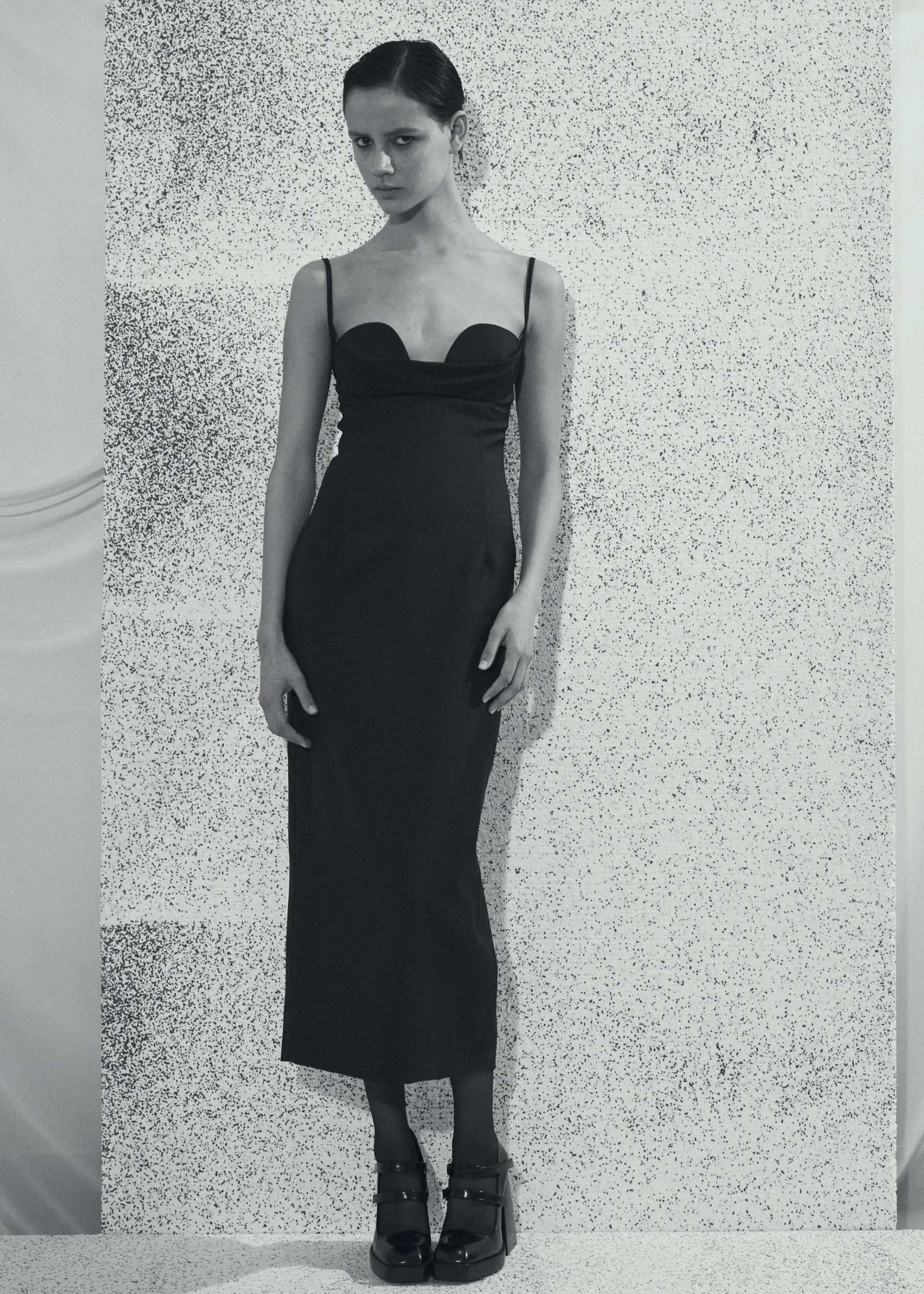 The Frankie Shop Beare Park Cowl Neck Pencil Dress Black Outlet