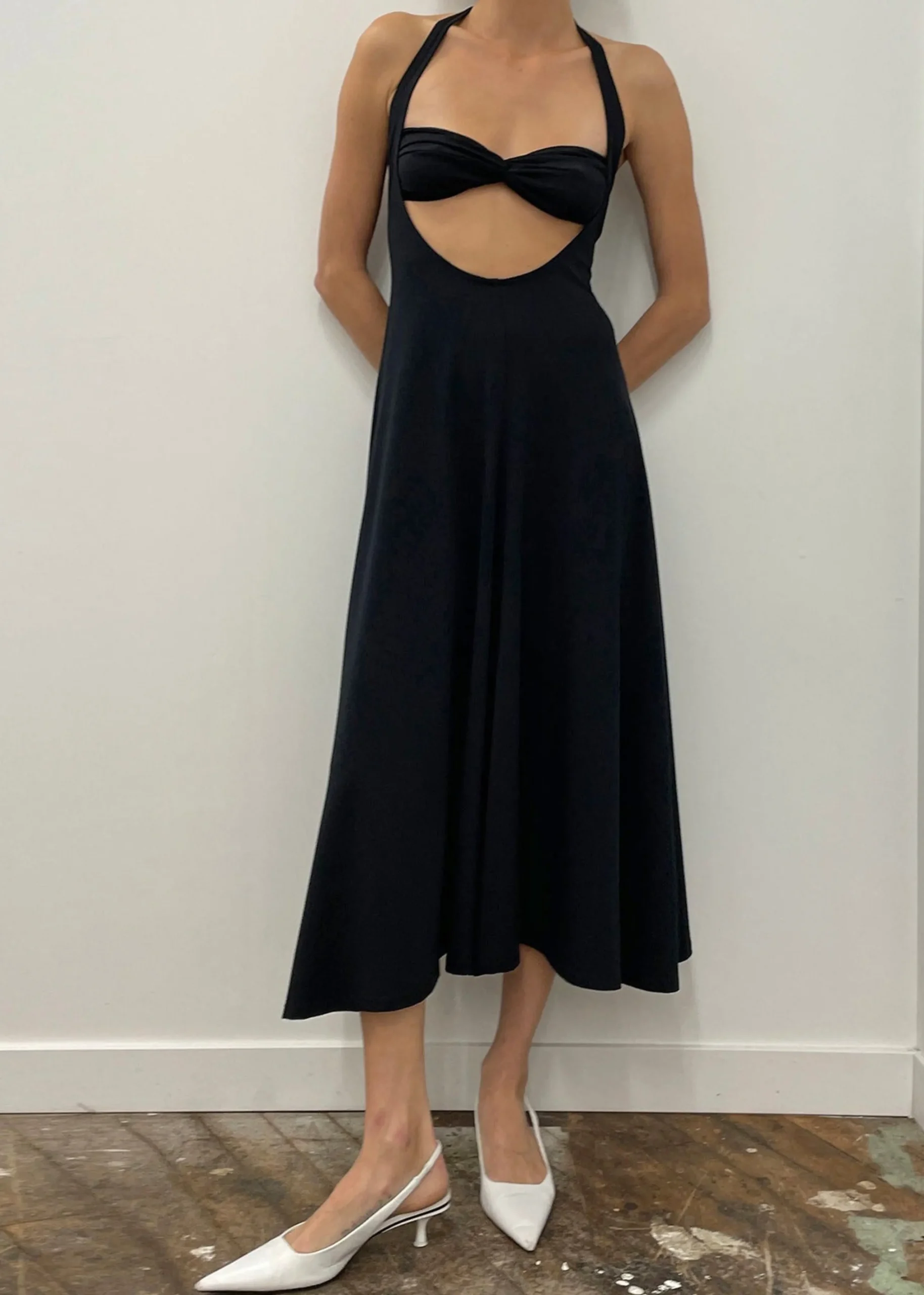 The Frankie Shop Beaufille Baes Halter Dress Black Best