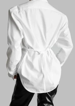 The Frankie Shop Bec Padded Shirt White New