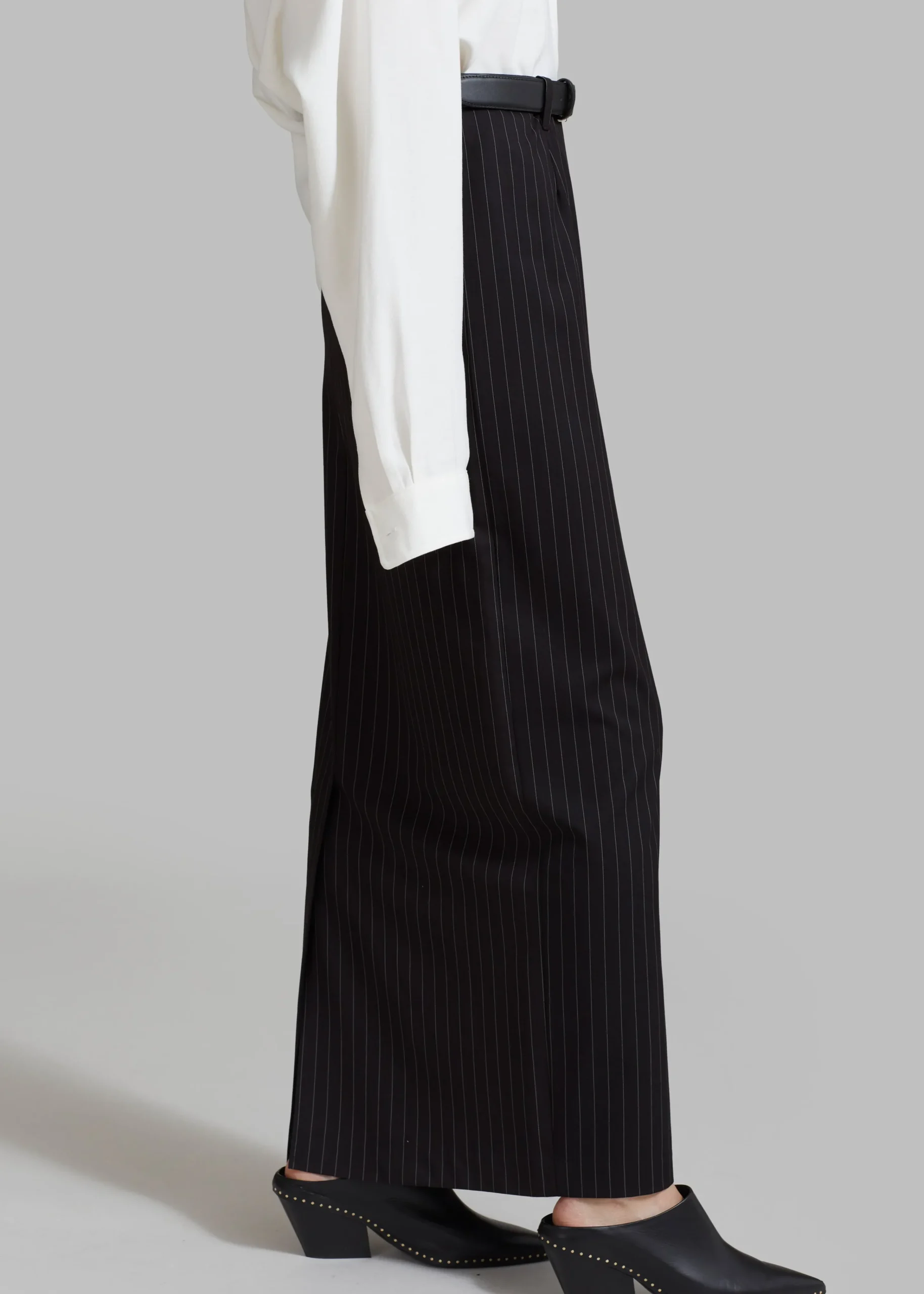 The Frankie Shop Becca Pencil Skirt Black Pinstripe Online