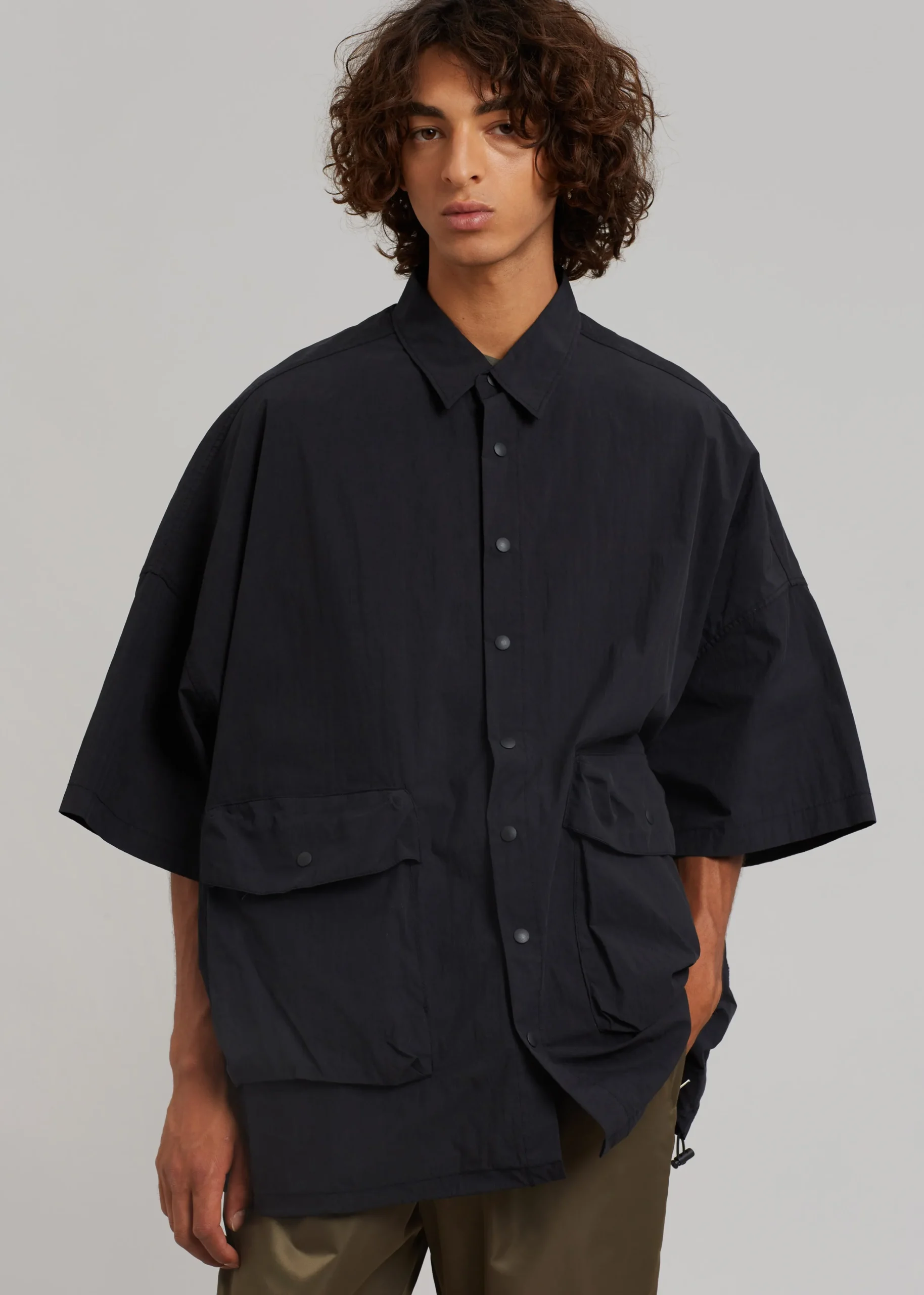 The Frankie Shop Bedri Cargo Shirt Black Outlet