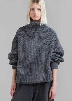 The Frankie Shop Belfast Turtleneck Sweater Grey Outlet