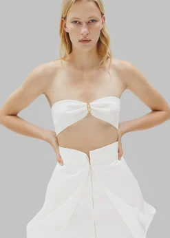 The Frankie Shop Bevza 'Bevza' Crop Top White Sale