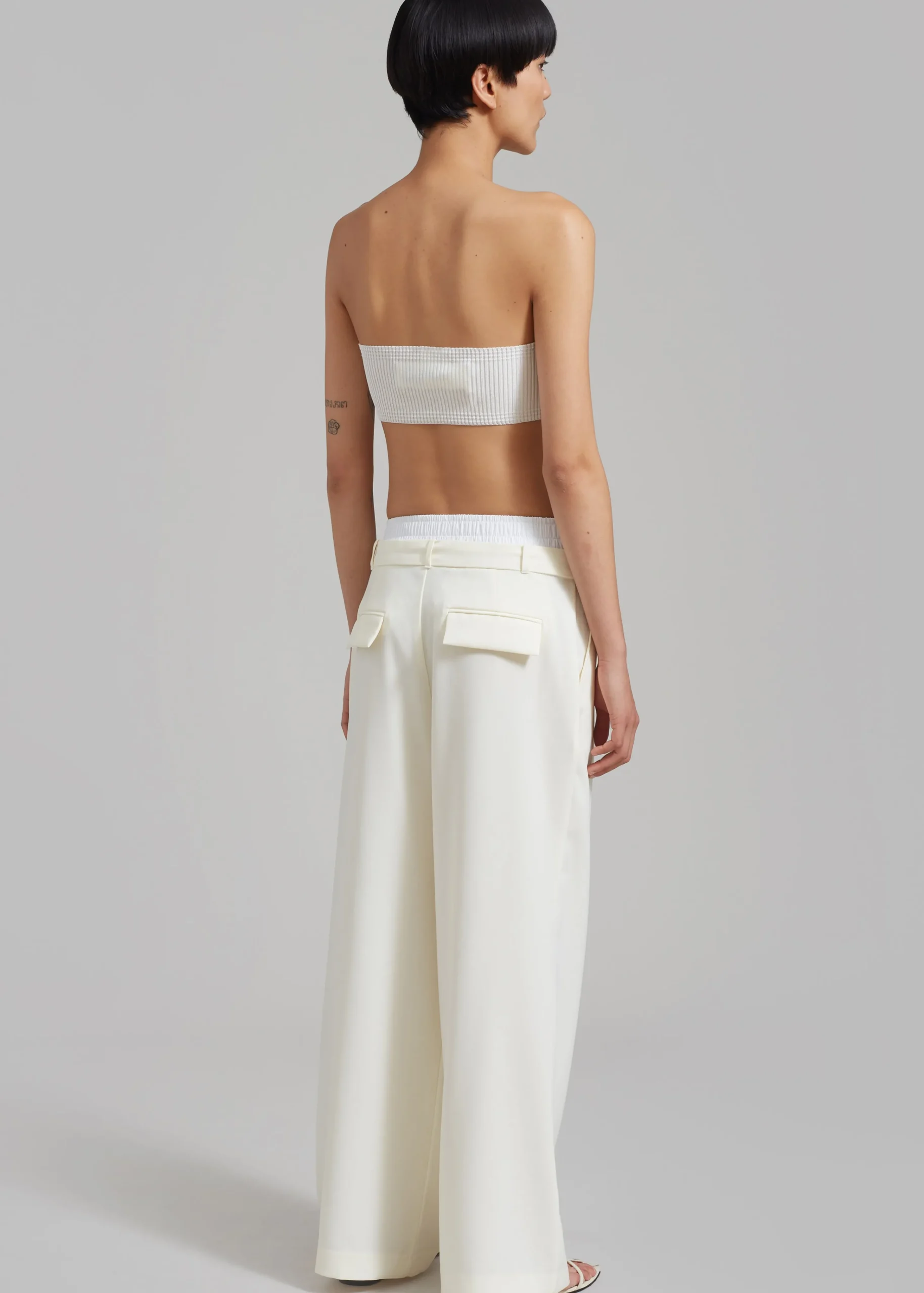 The Frankie Shop Bevza 'Bevza' Crop Top White Sale