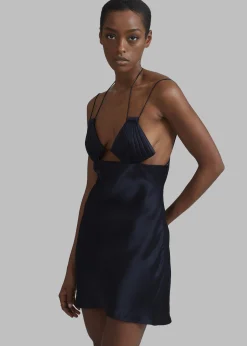 The Frankie Shop Bevza Mermaid Mini Dress Dark Ink Navy