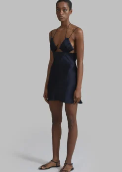 The Frankie Shop Bevza Mermaid Mini Dress Dark Ink Navy