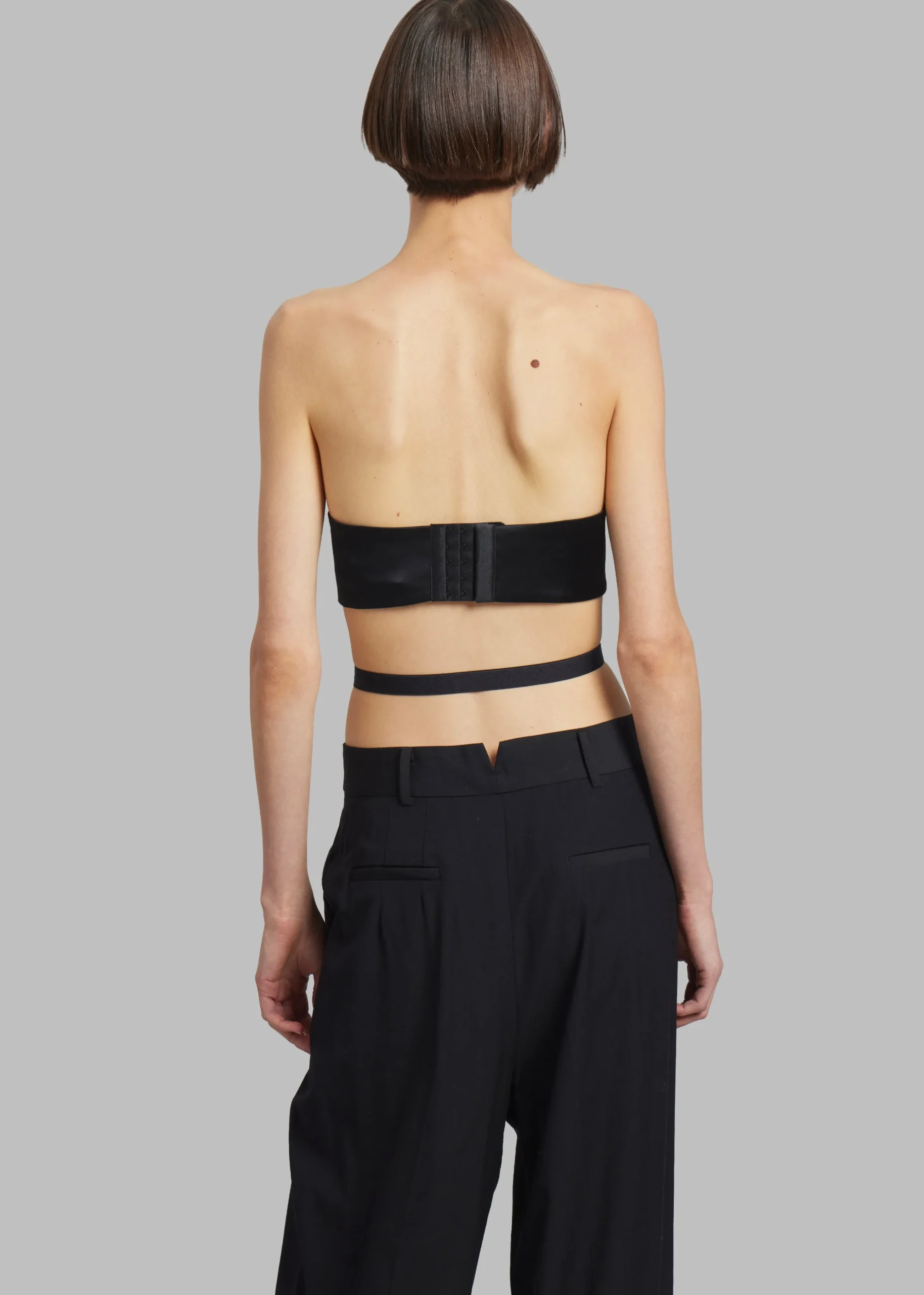 The Frankie Shop Bevza Seashell Bralette With Belt Black Clearance