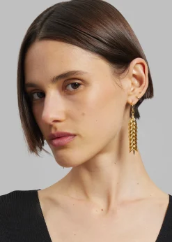 The Frankie Shop Bevza Spikelet Medium Earrings Gold Online