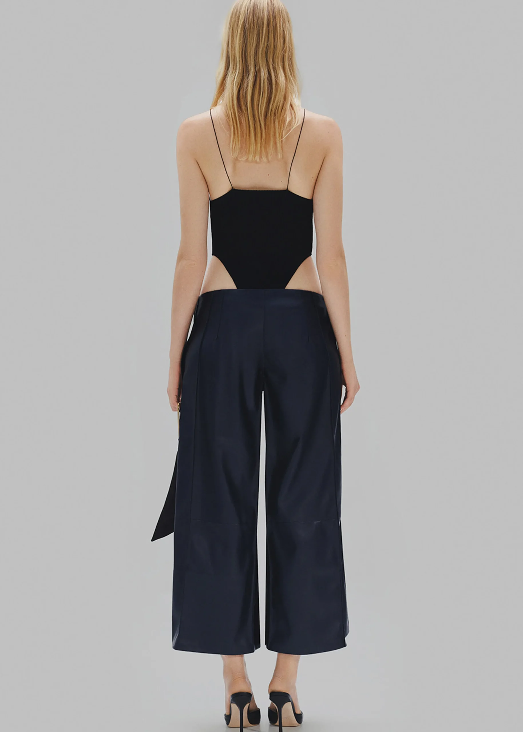 The Frankie Shop Bevza Triangle Bodysuit Black Hot